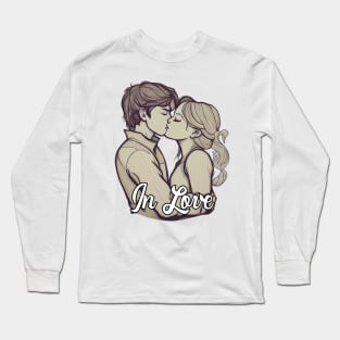 Couple Kiss In Love Long Sleeve T-Shirt